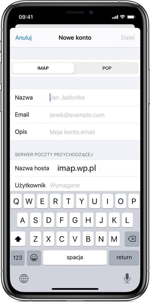 Jak skonfigurować pocztę e-mail  na iPhone iOS