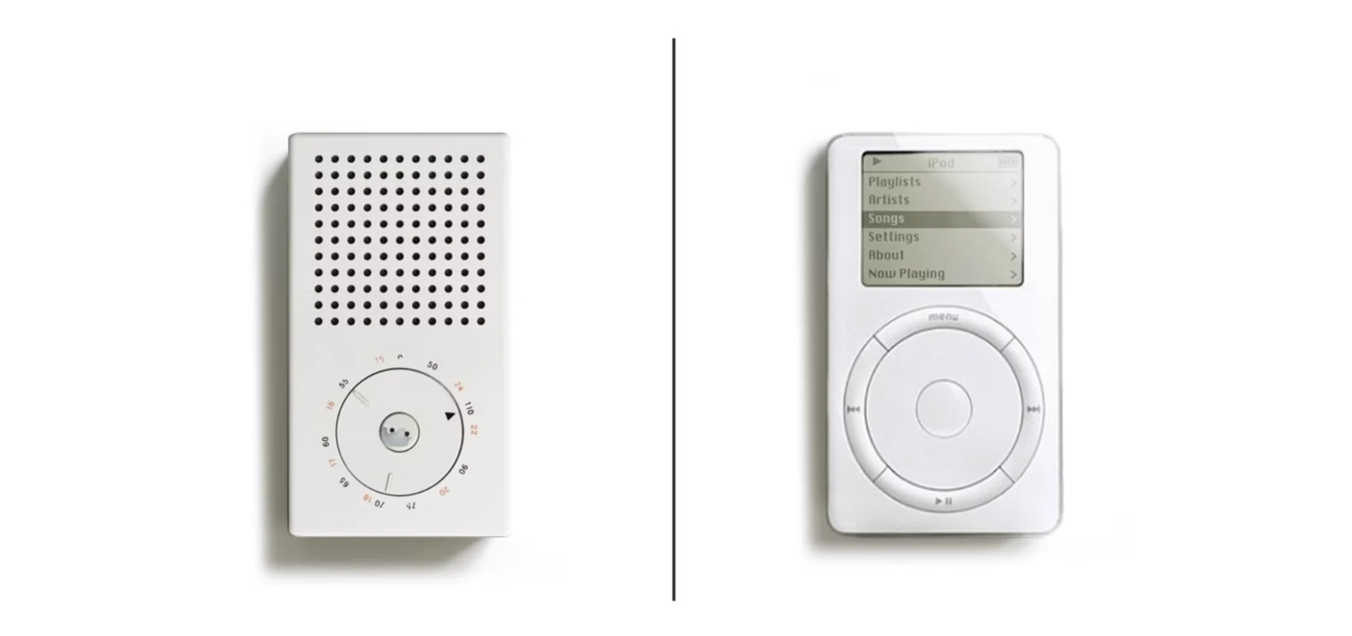 Braun T3 vs. Apple iPod